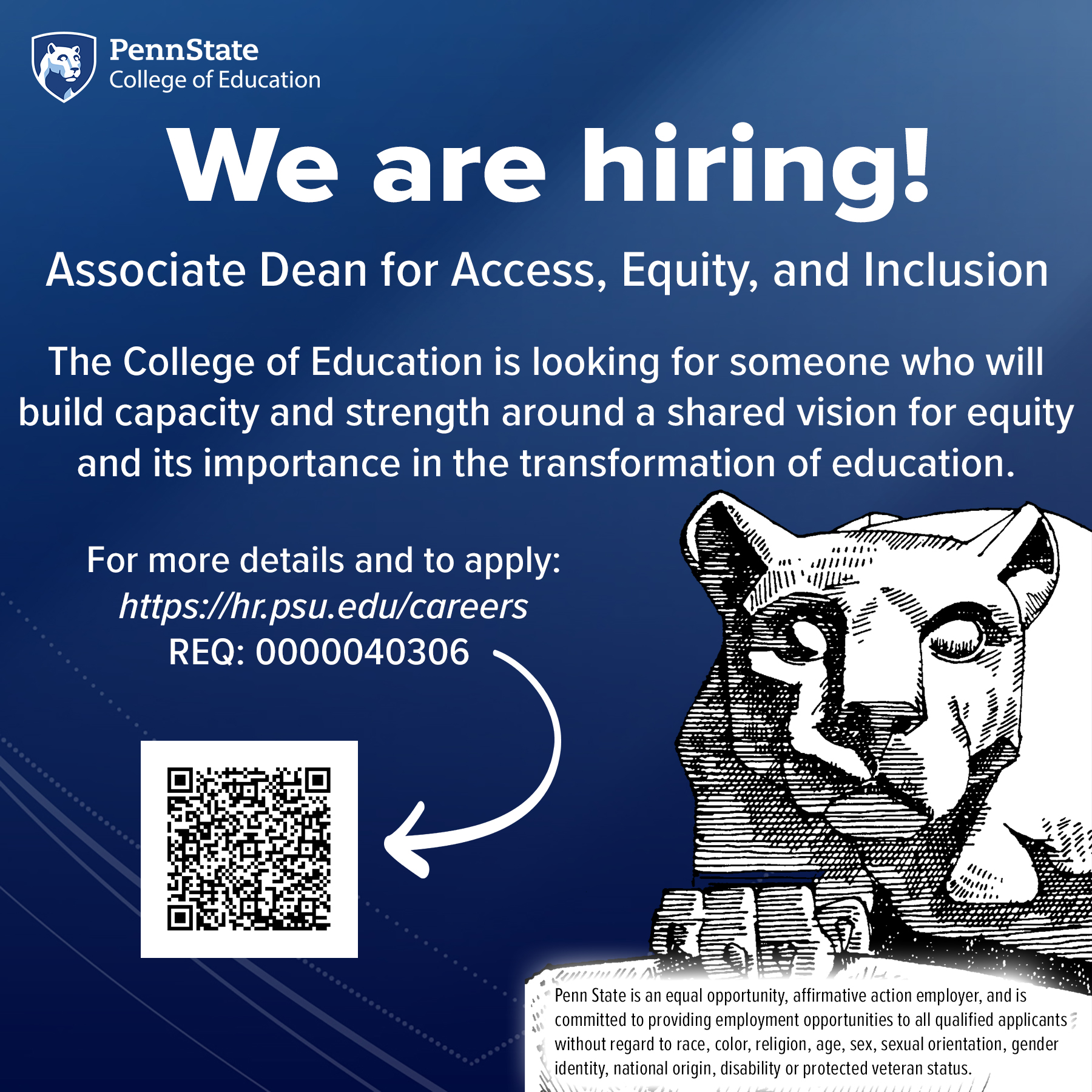 Associate Dean, Access, Equity, and Inclusion at the College of Education